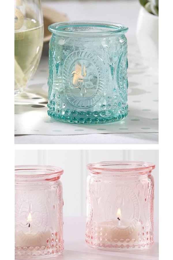 Vintage Glass Tealight Holder Wedding Favors